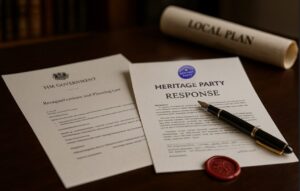 Heritage Party Responds to Government Reply on Reorganisation and Planning Law